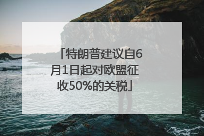 特朗普建议自6月1日起对欧盟征收50%的关税